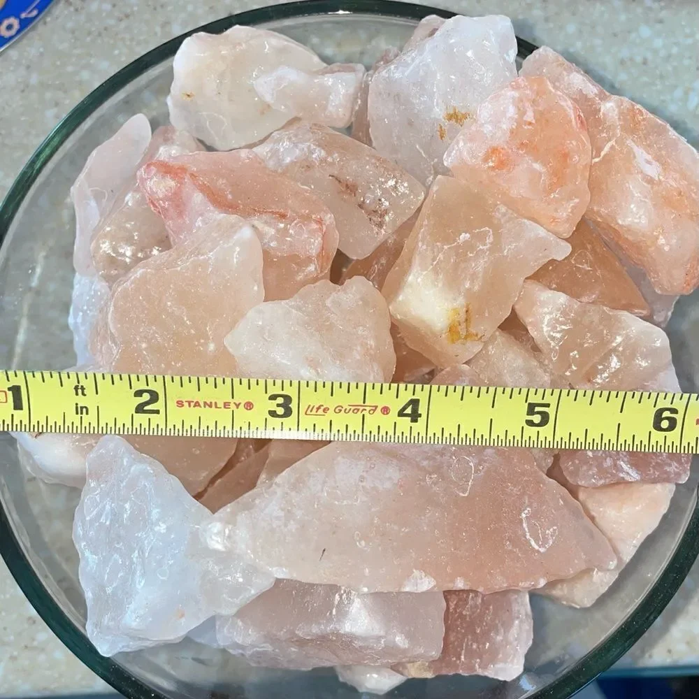 PINK HIMALAYAN rock salt 5 pounds of variety sizes of Himalayan rock salt